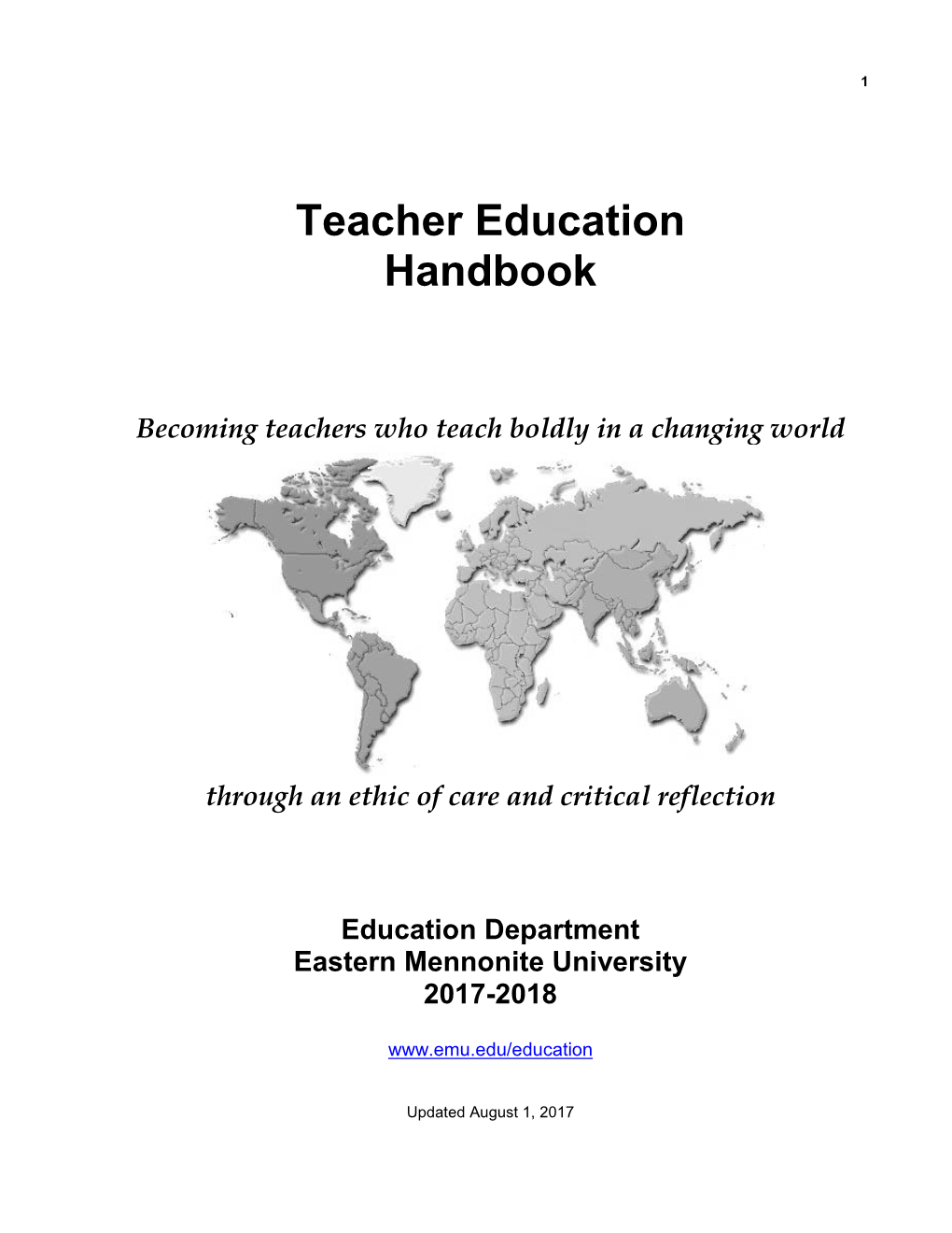 Teacher Education Handbook