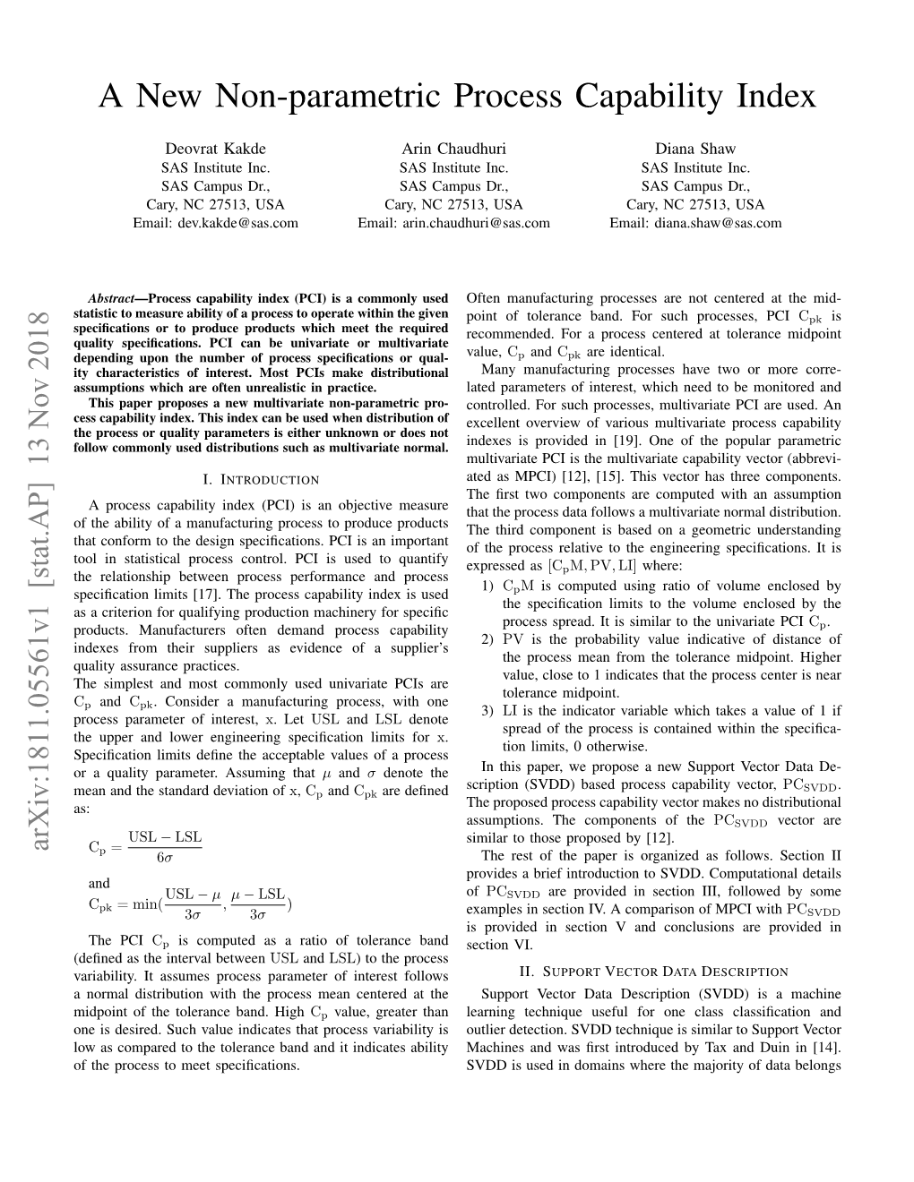 A New Non-Parametric Process Capability Index