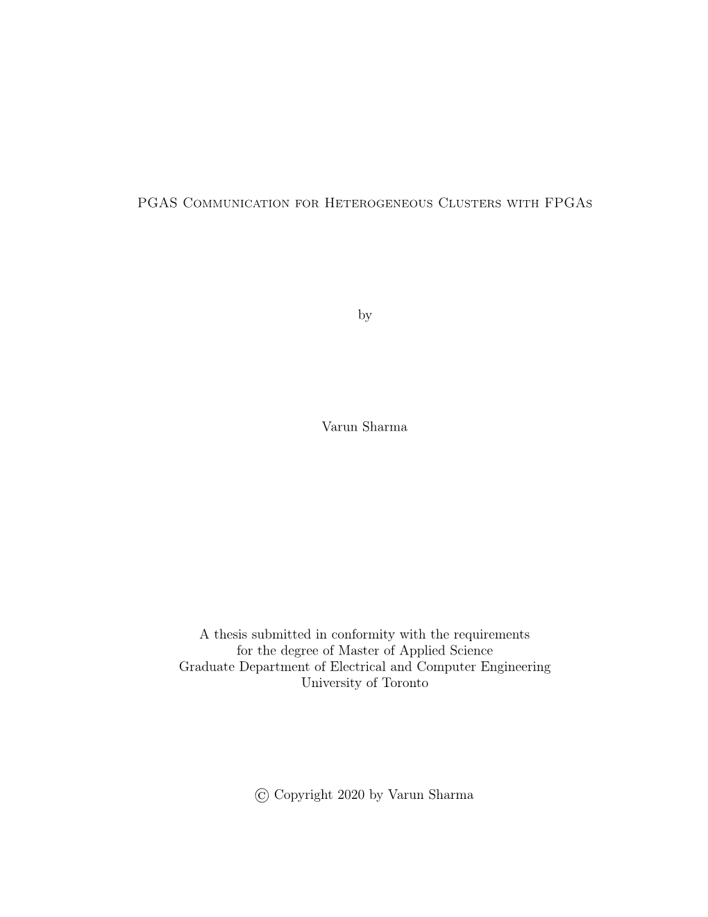 PGAS Communication for Heterogeneous Clusters with Fpgas