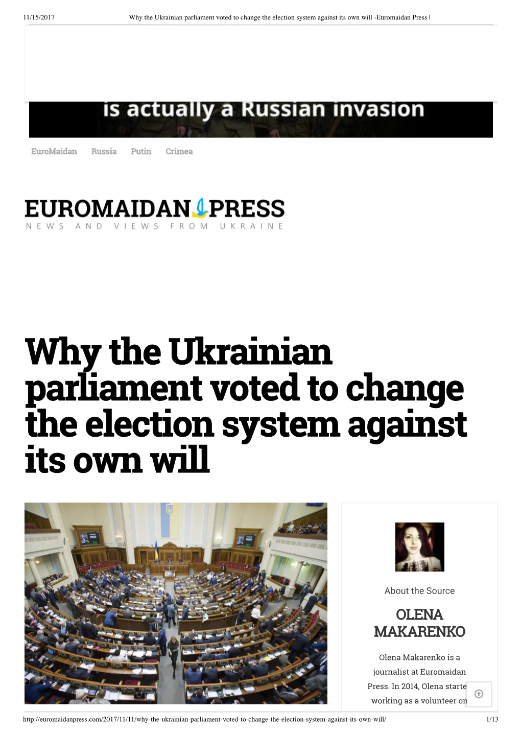 Why the Ukrainian Parliament Voted to Change the Election System Against Its Own Will -Euromaidan Press |