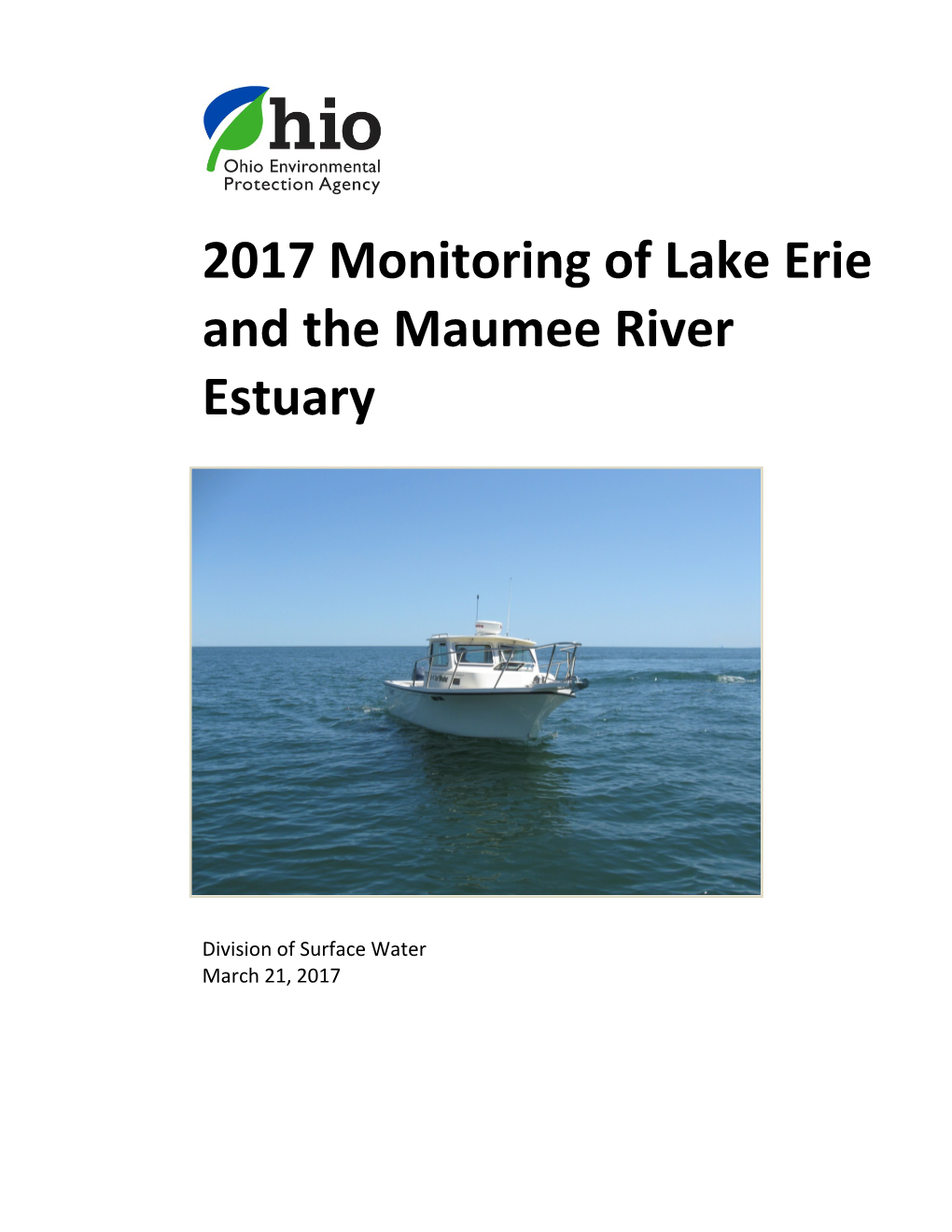 2017 Monitoring of Lake Erie and the Maumee River Estuary