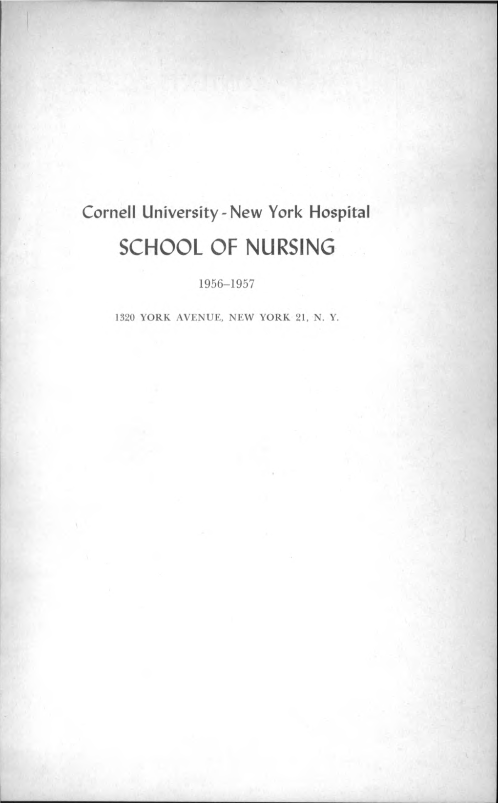 School of Nursing 1956-1957