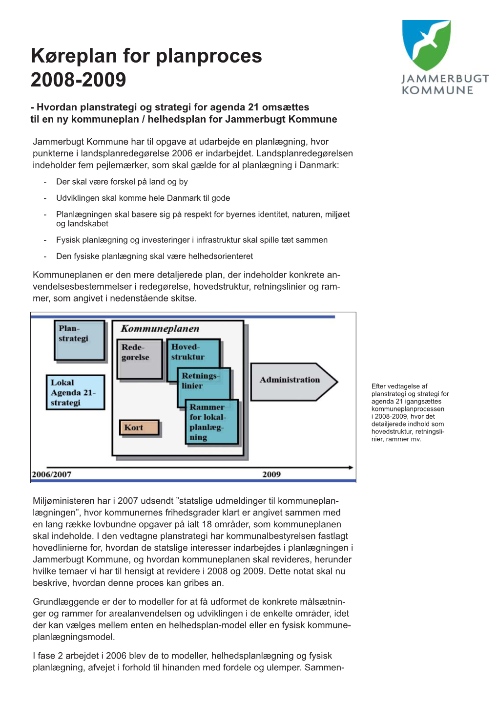 Køreplan for Planproces 2008-2009