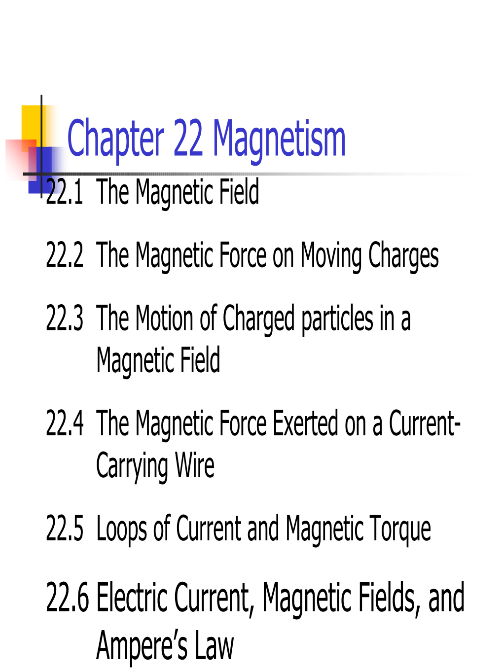 Chapter 22 Magnetism