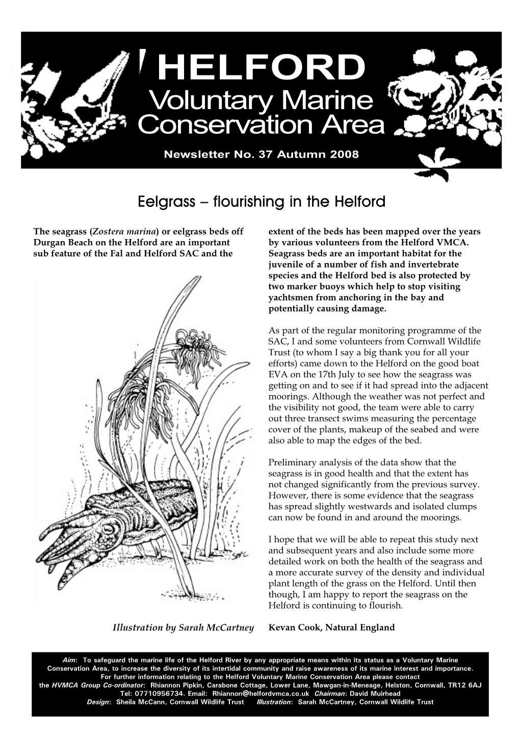 Helford Marine Conservation Group, Members Section MEMBERSHIP CHAIRMAN’S AUTUMN NEWSLETTER, 2008