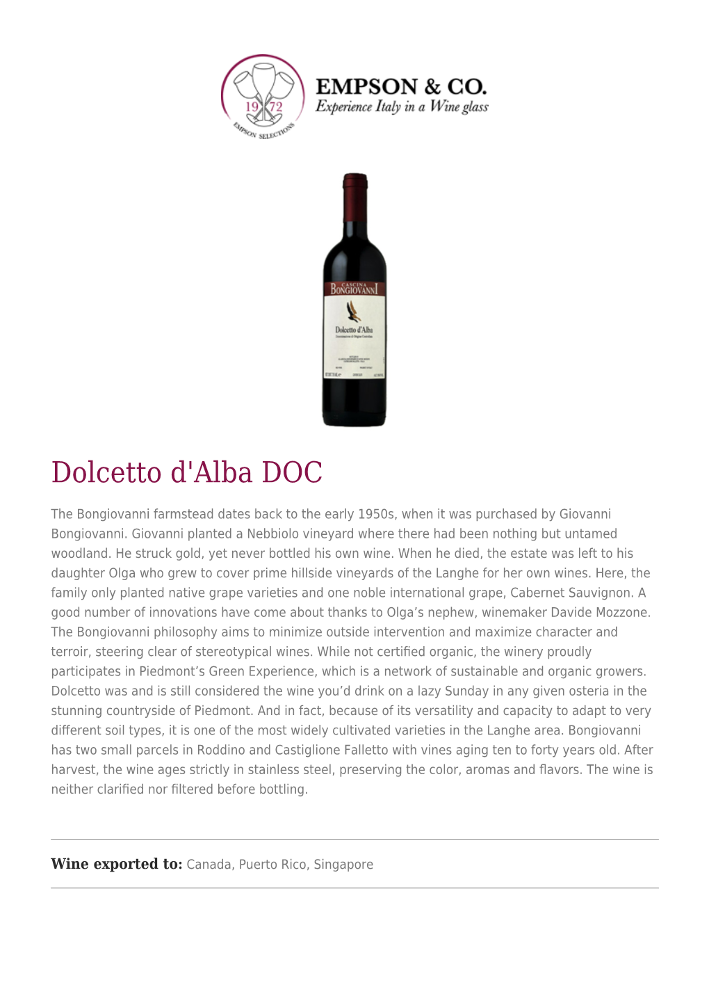 Dolcetto D'alba DOC