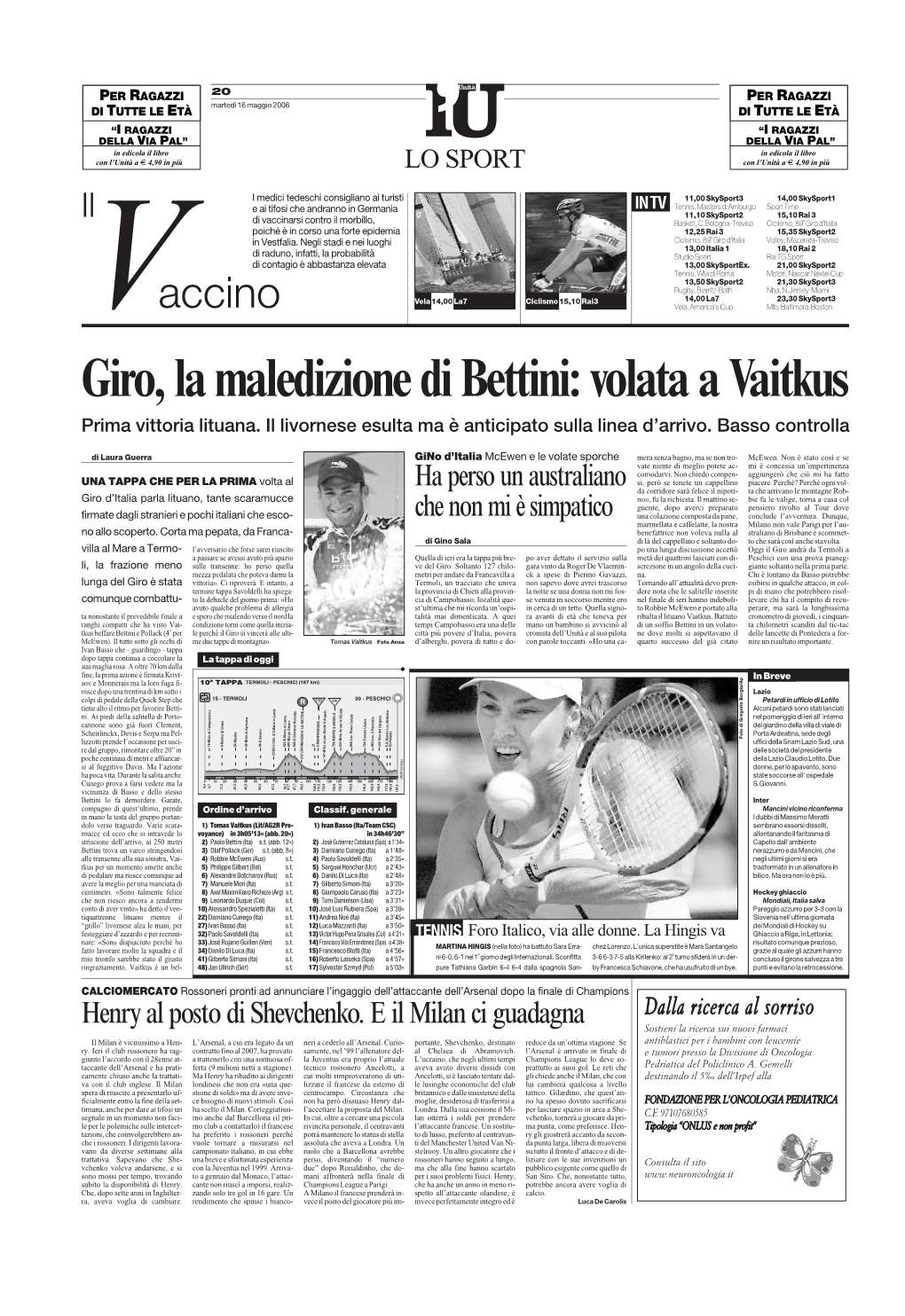 Giro, La Maledizione Di Bettini: Volata a Vaitkus Prima Vittoria Lituana