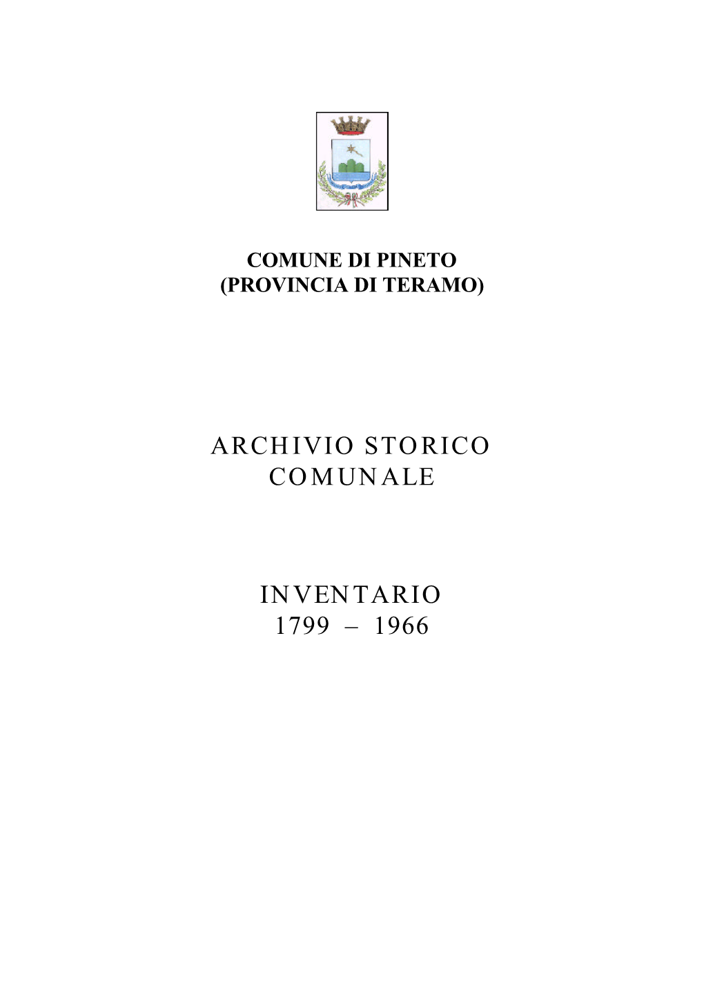 Inventario Archivio Comune Di Pineto (TE)