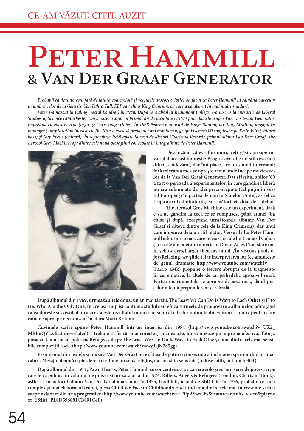 Peter Hammill & Van Der Graaf Generator