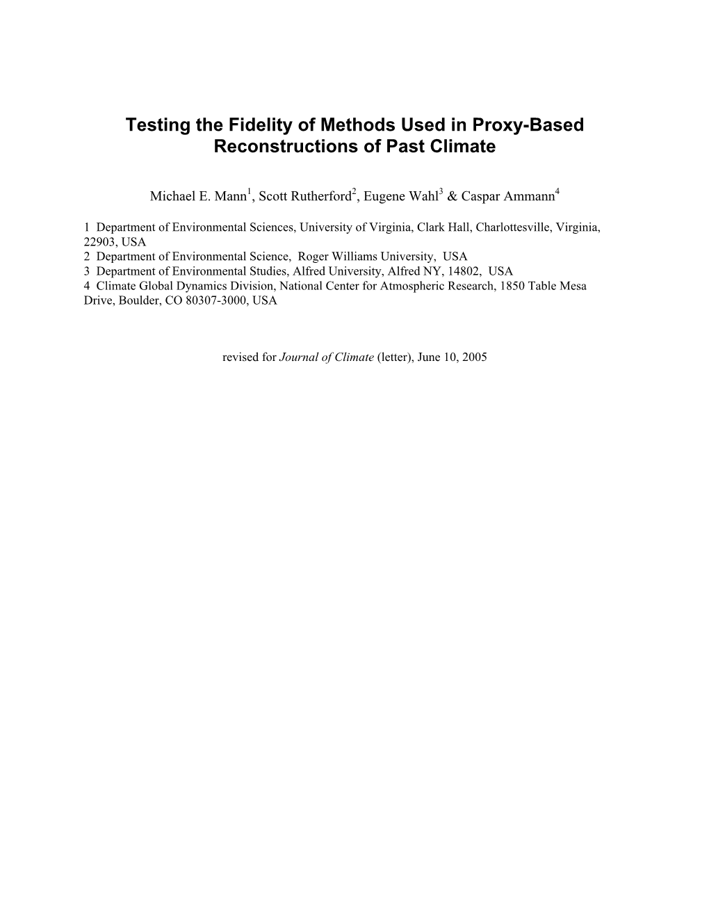 Testing the Fidelity of Methods Used in Proxy-Based Reconstructions of Past Climate