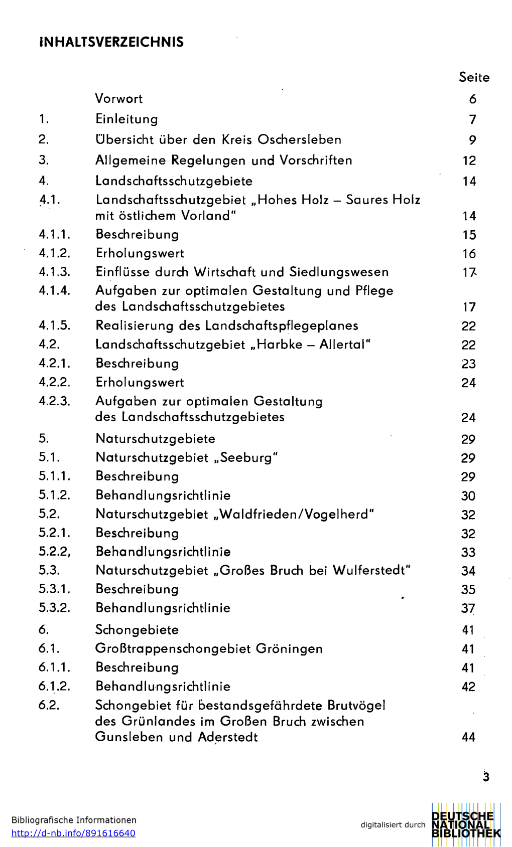 Seite Vorwort 6 1. Einleitung 7 2. Übersicht Über Den Kreis Oschersleben 9 3