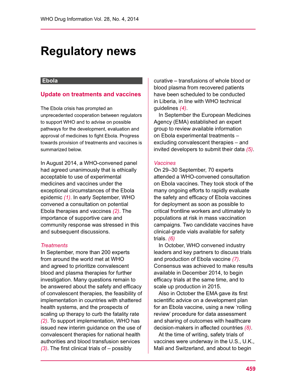 Regulatory News