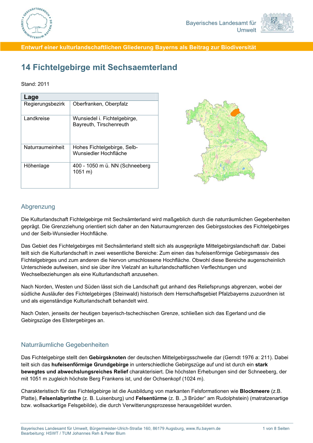 14 Fichtelgebirge Mit Sechsaemterland