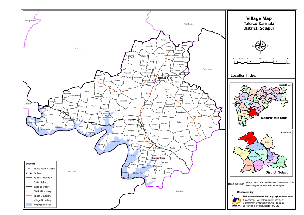 Village Map Taluka: Karmala District: Solapur