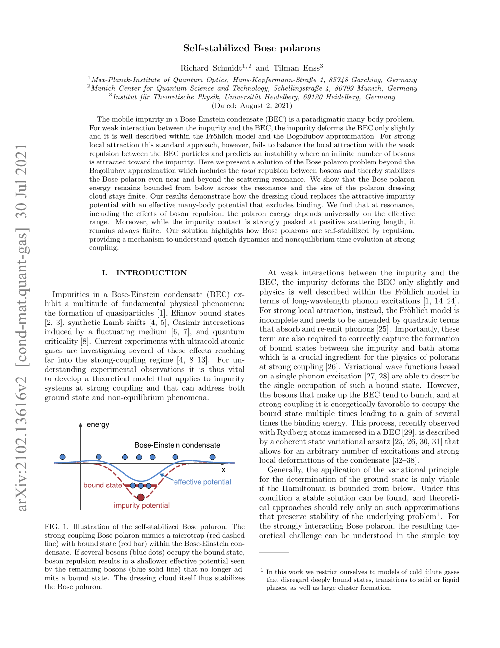 Arxiv:2102.13616V2 [Cond-Mat.Quant-Gas] 30 Jul 2021 That Preserve Stability of the Underlying Problem1