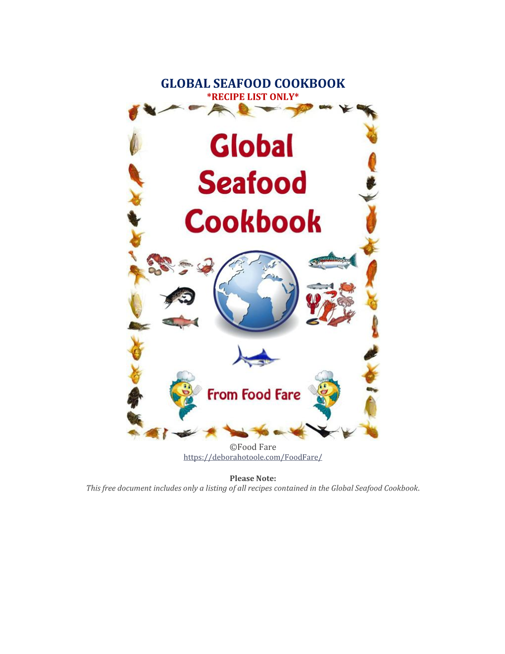 Global Seafood Cookbook *Recipe List Only*