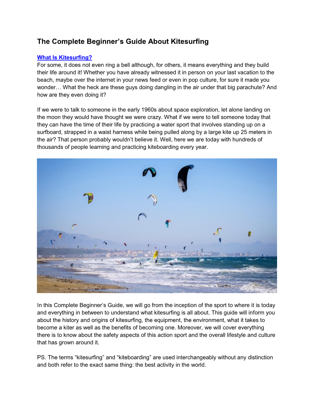 Beginners Guide to Kite Boarding