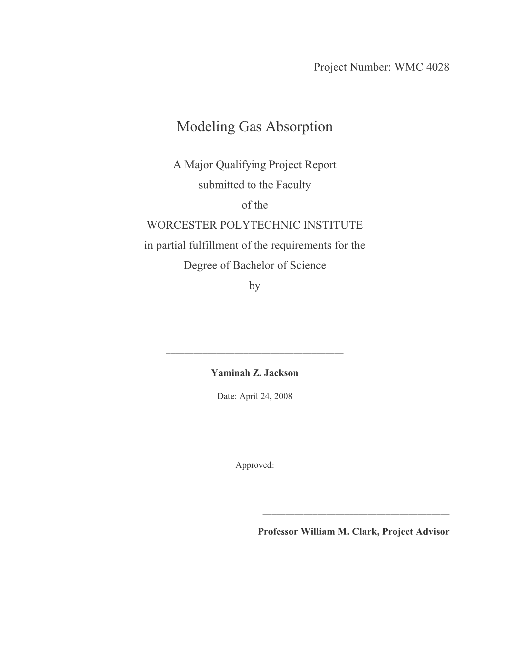 Modeling Gas Absorption