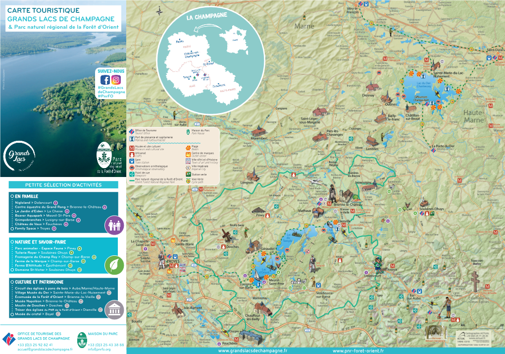 Téléchargez La Carte Touristique Des Grands Lacs De Champagne & Parc