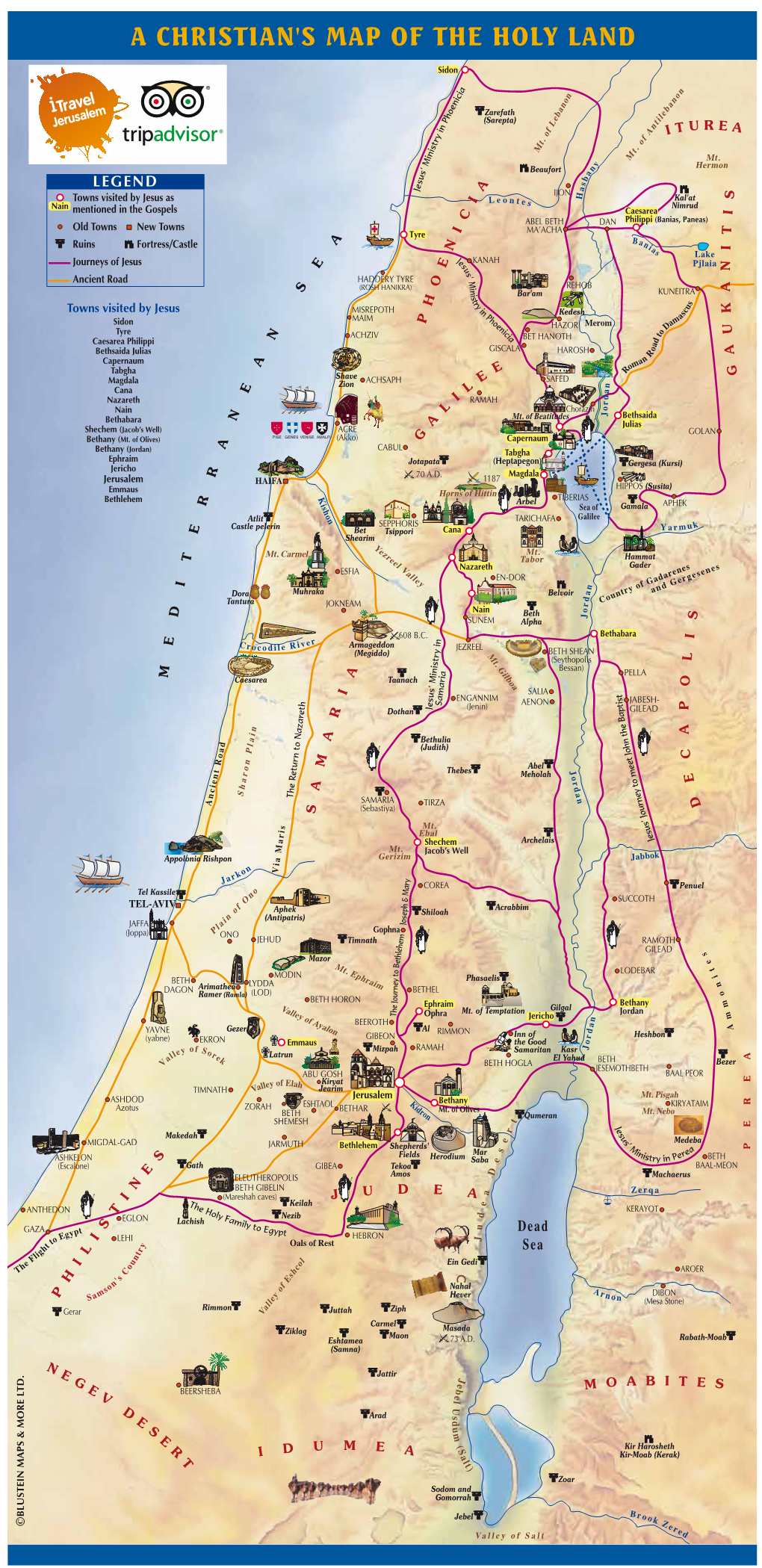 A Christian's Map of the Holy Land