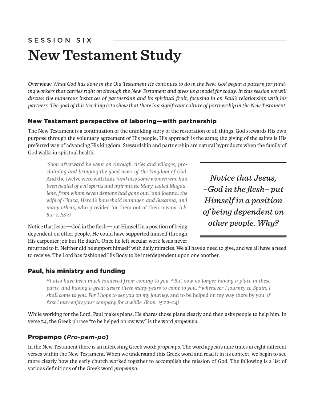 New Testament Study