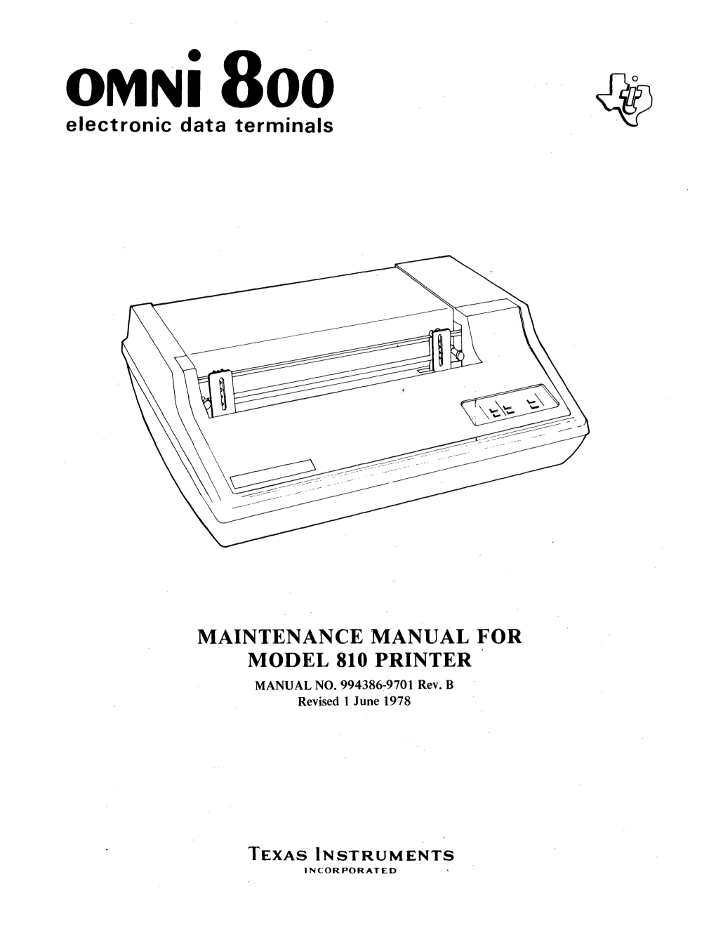 Omni 800 Electronic Data Terminals