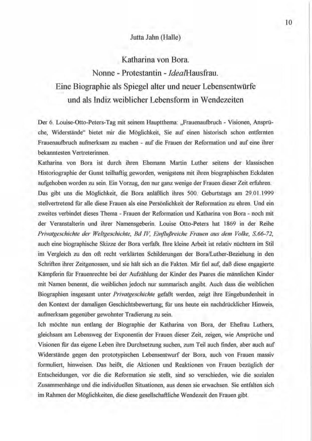 Katharina Von Bora. N Onne - Protestantin - Jdea!Hausfrau