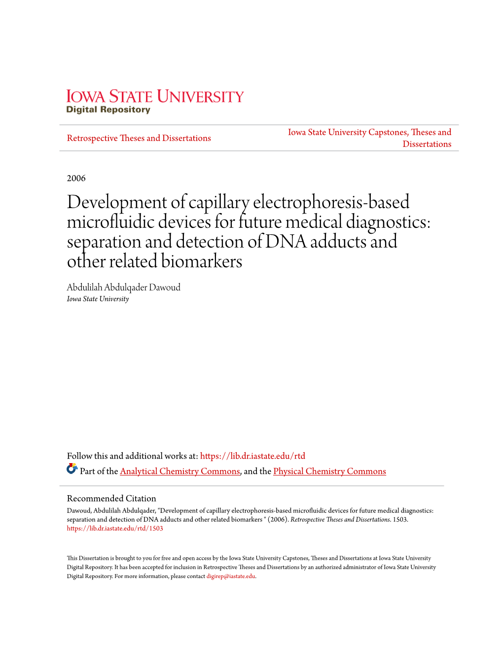 Development of Capillary Electrophoresis-Based Microfluidic