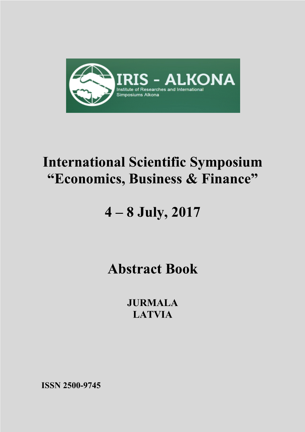 8 July, 2017 Abstract Book