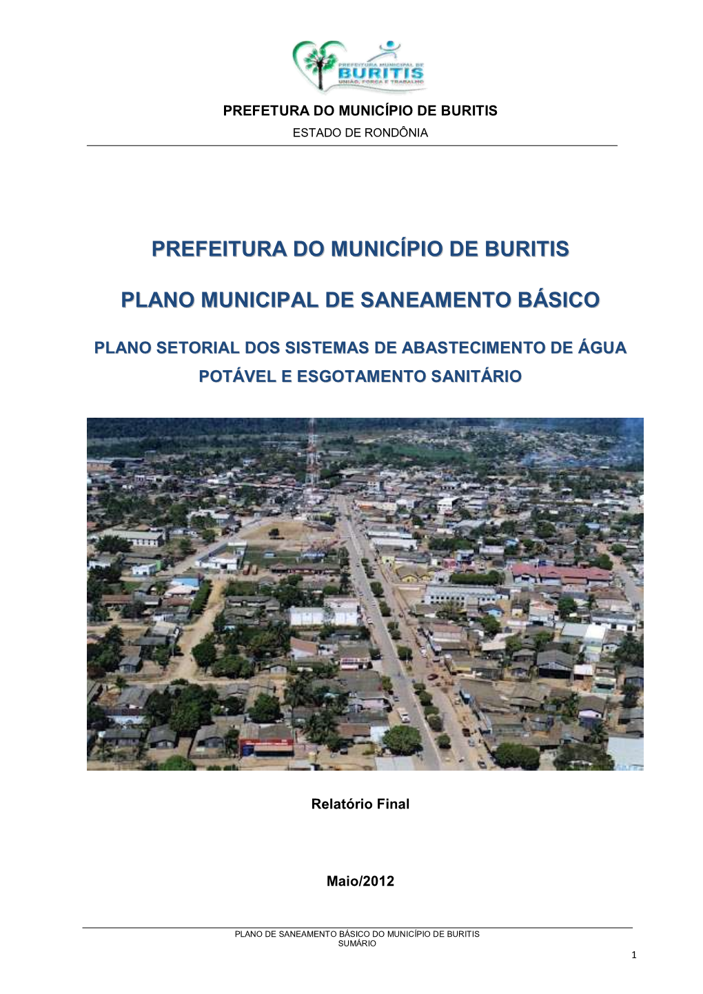 Prefeitura Do Município De Buritis Plano Municipal De Saneamento Básico