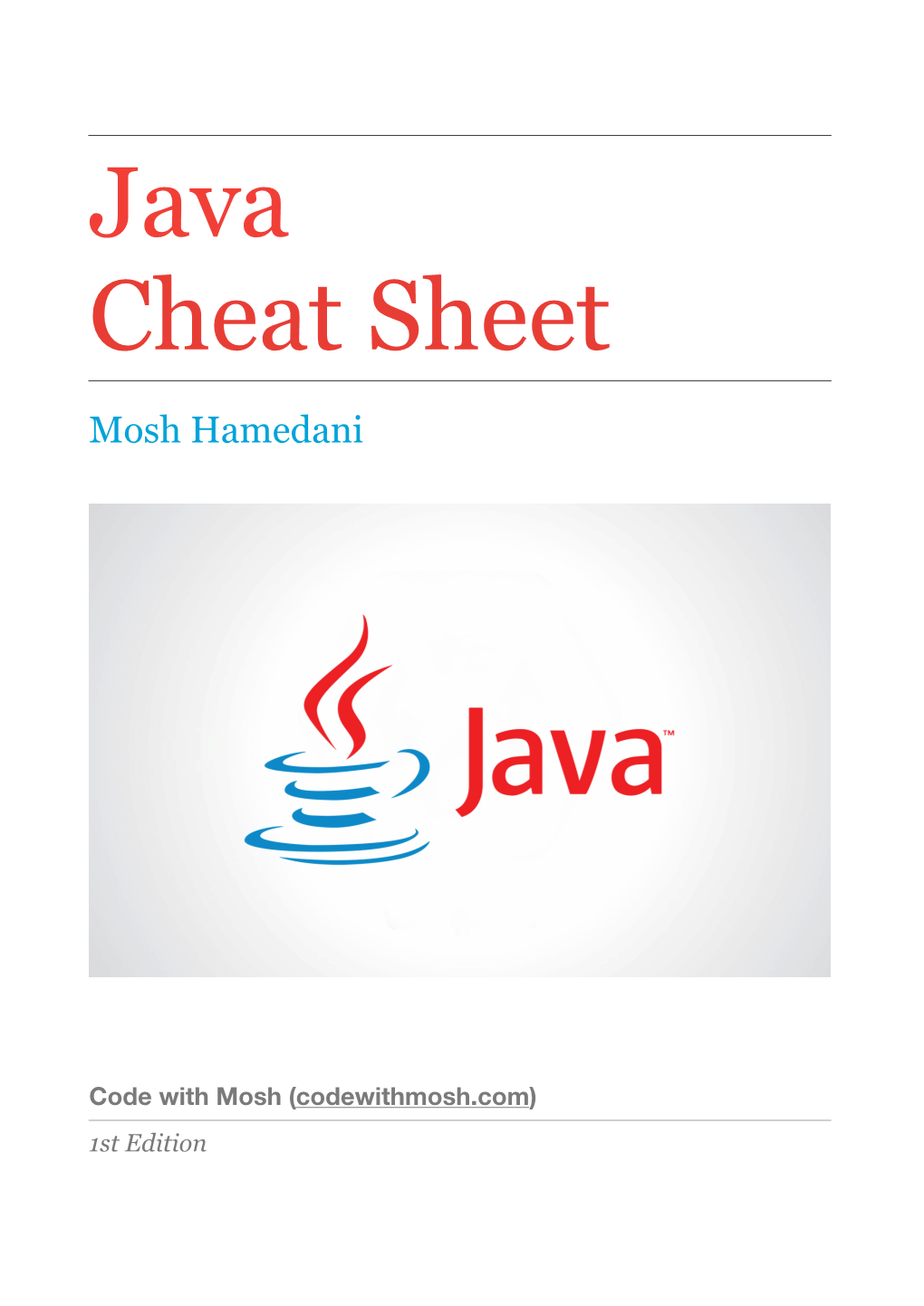 Java Cheat Sheet