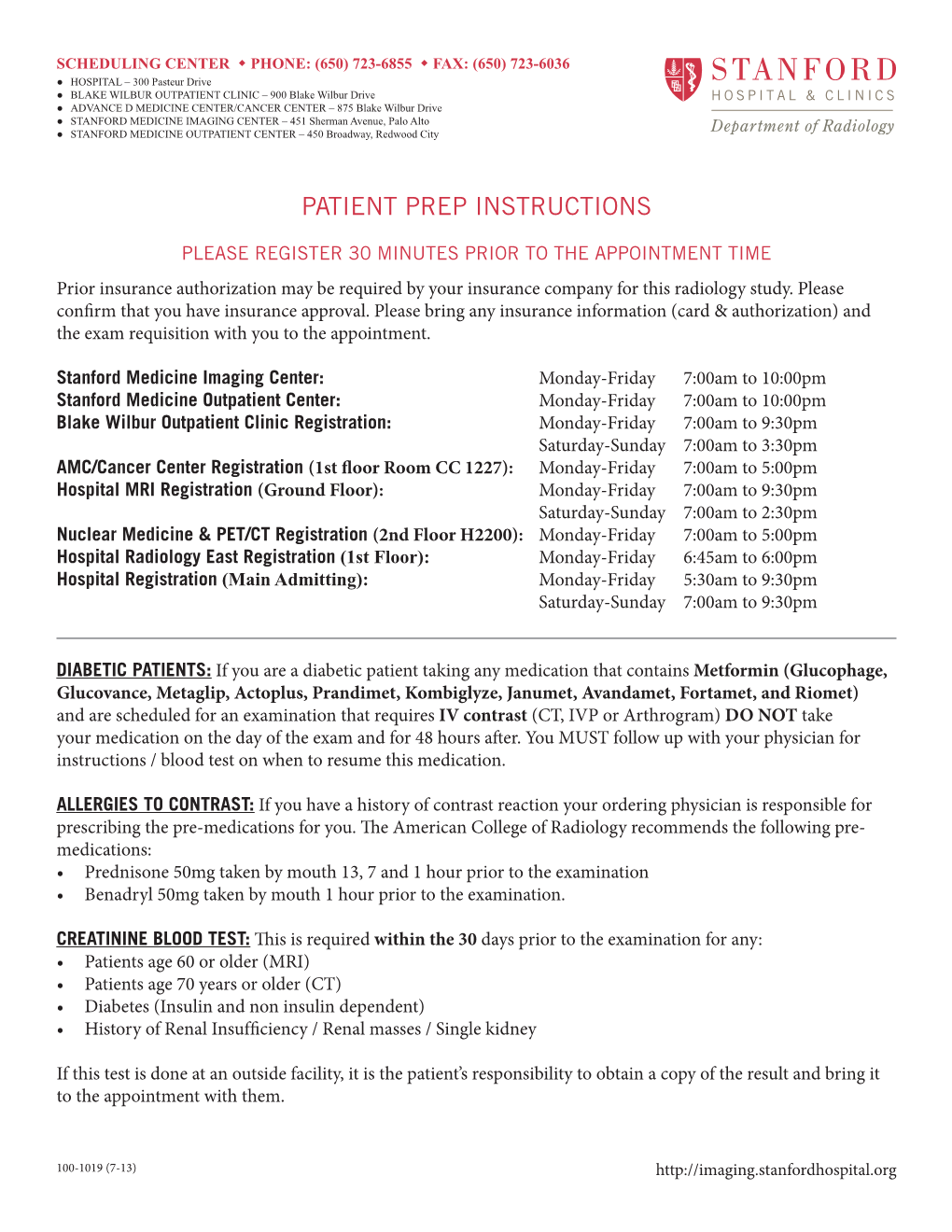 Patient Prep Instructions