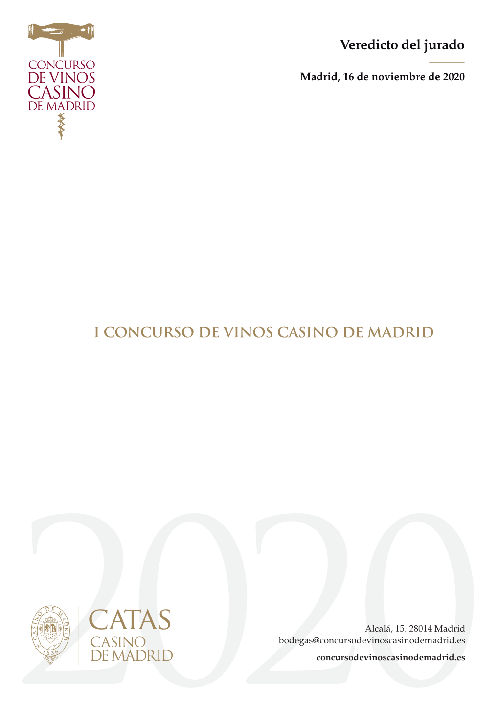 Concurso De Vinos Casino De Madrid