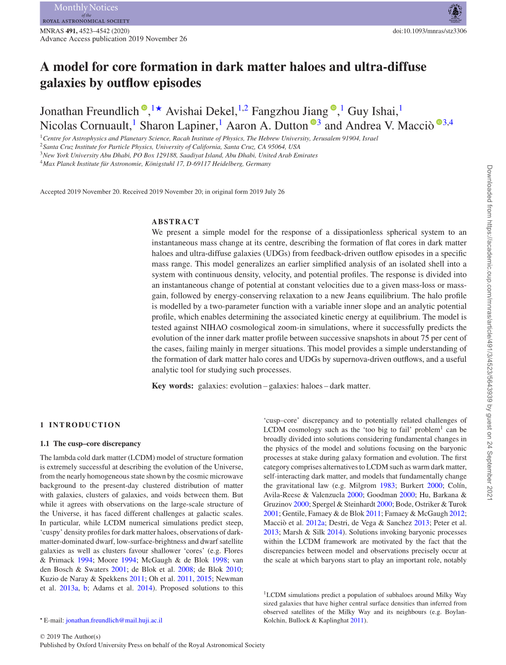 A Model for Core Formation in Dark Matter Haloes and Ultra-Diffuse Galaxies by Outﬂow Episodes