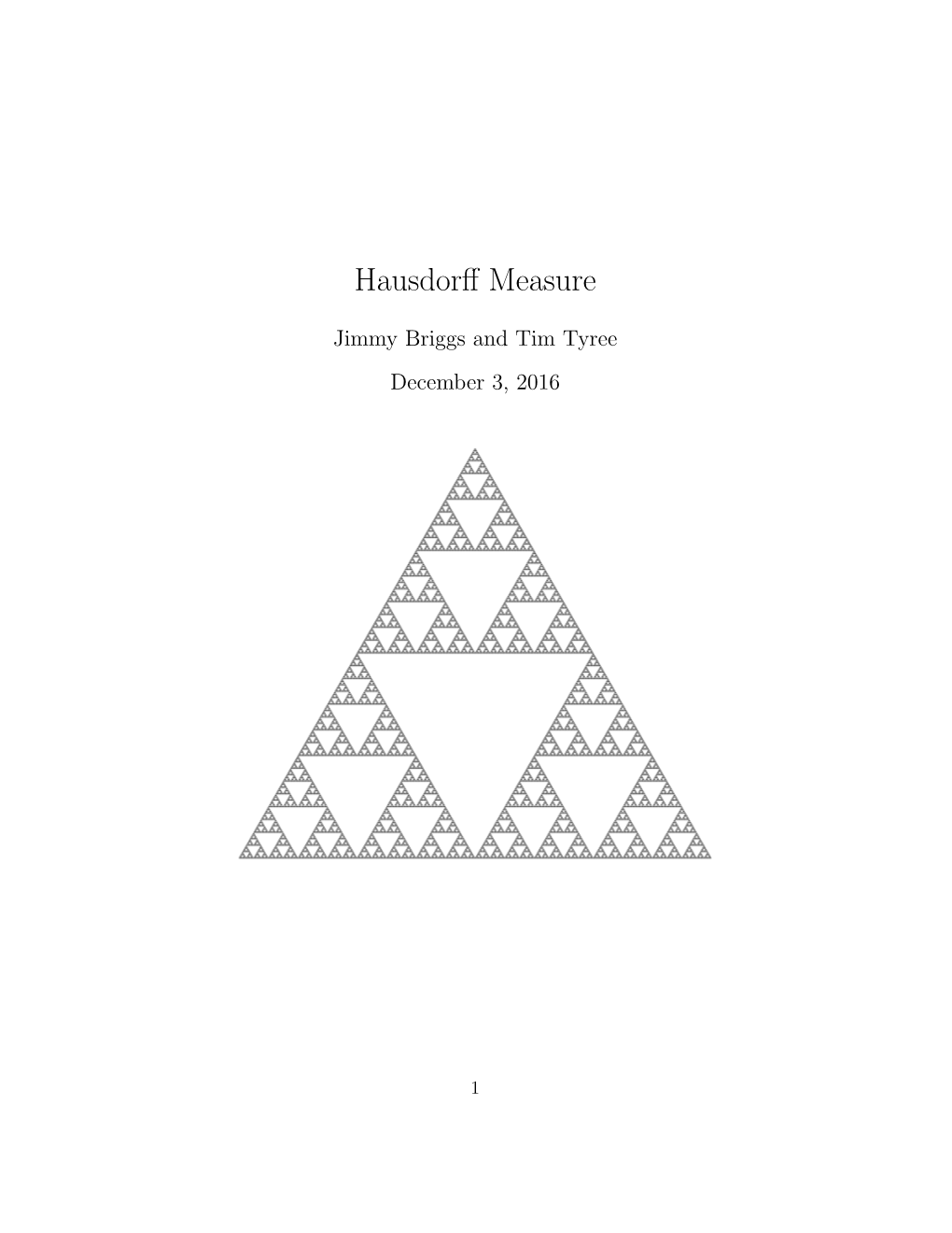 Hausdorff Measure