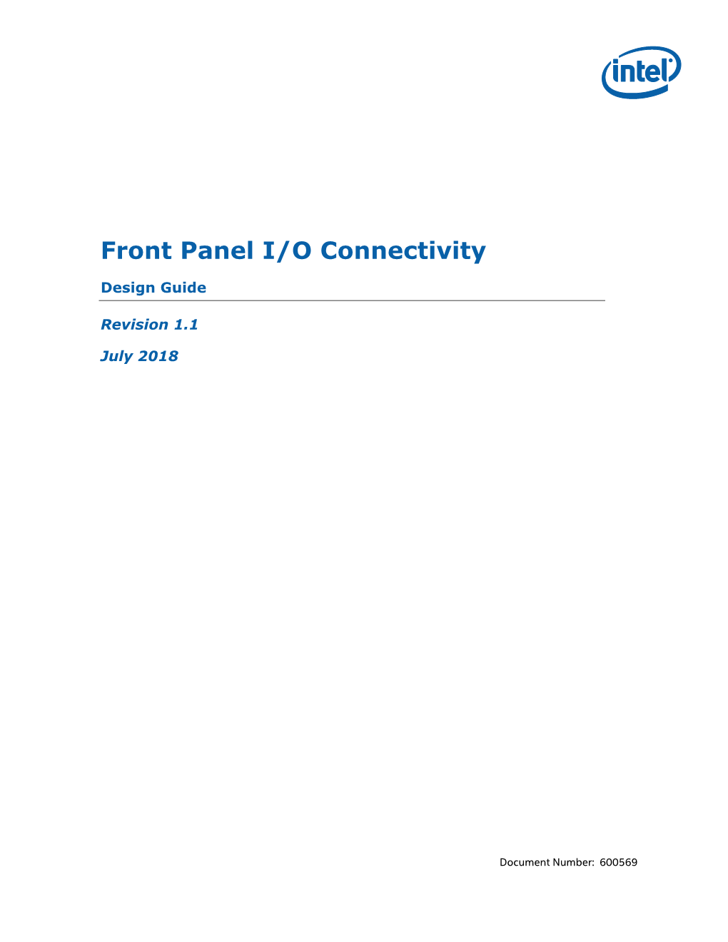 Front Panel I/O Connectivity Design Guide