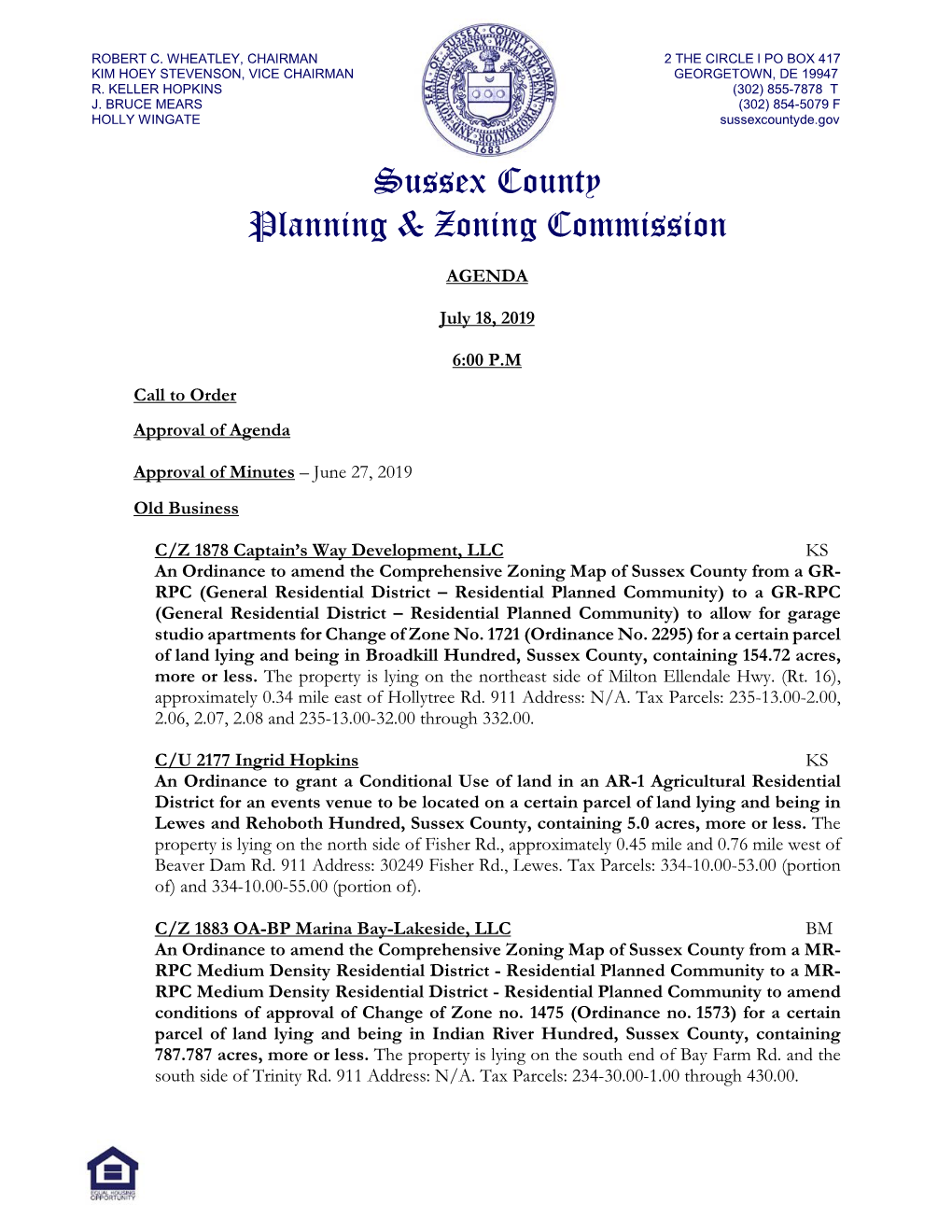 Sussex County Planning & Zoning Commission