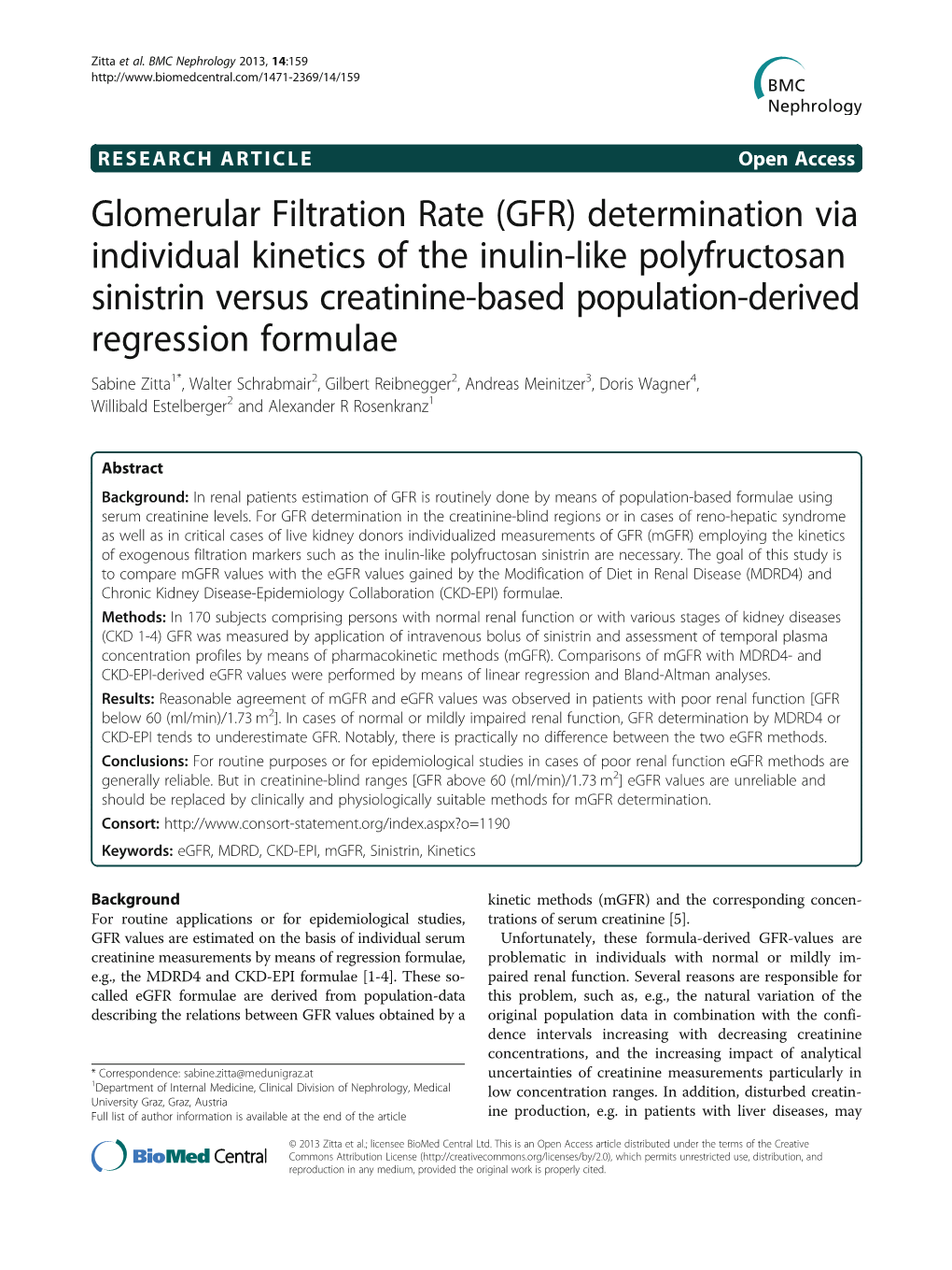 Glomerular Filtration Rate