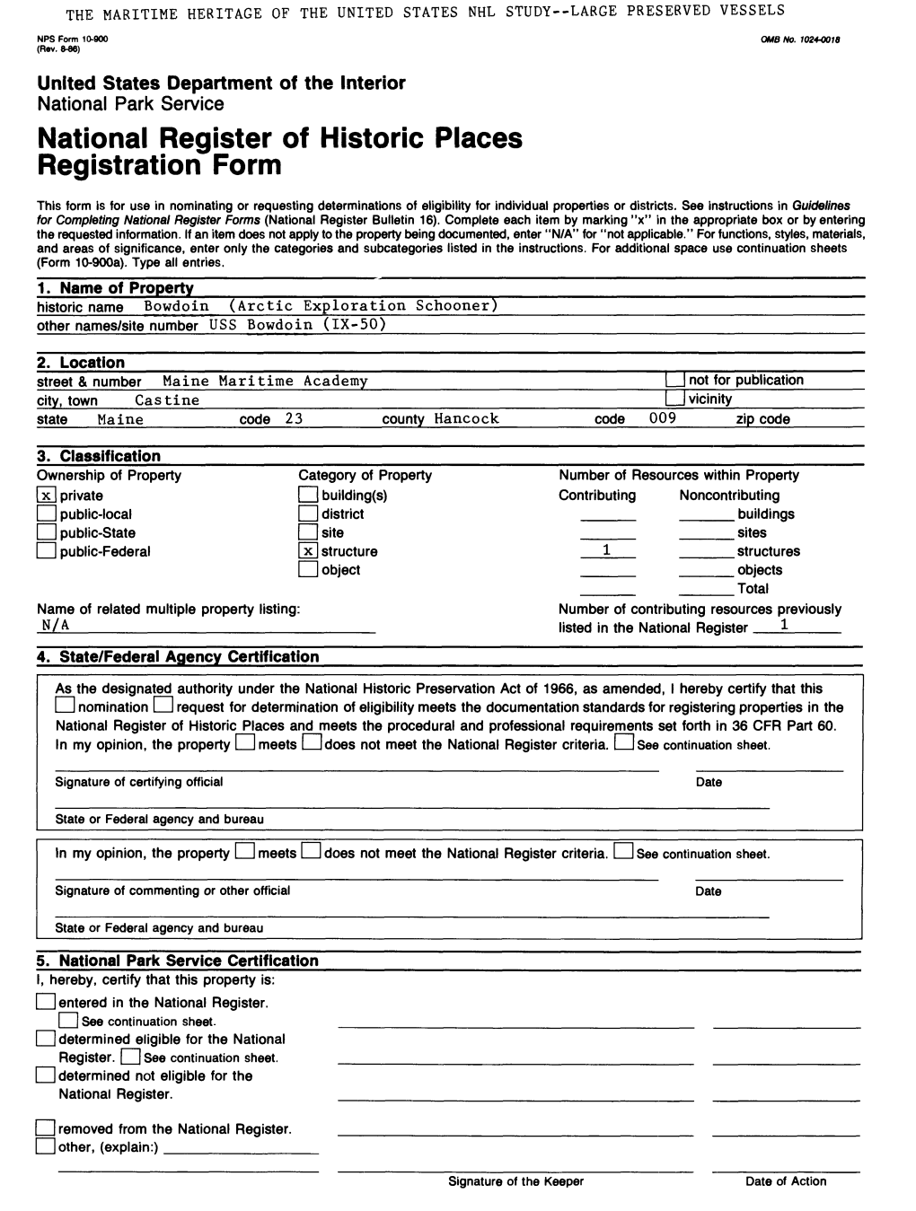 National Register of Historic Places Registration Form