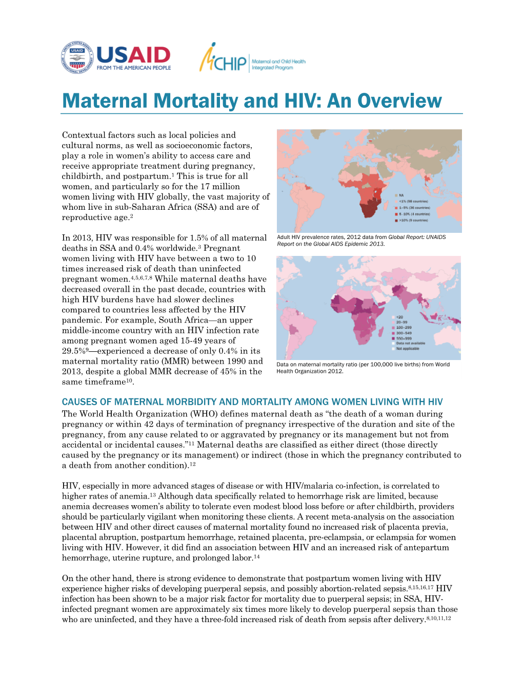 Maternal Mortality and HIV: an Overview