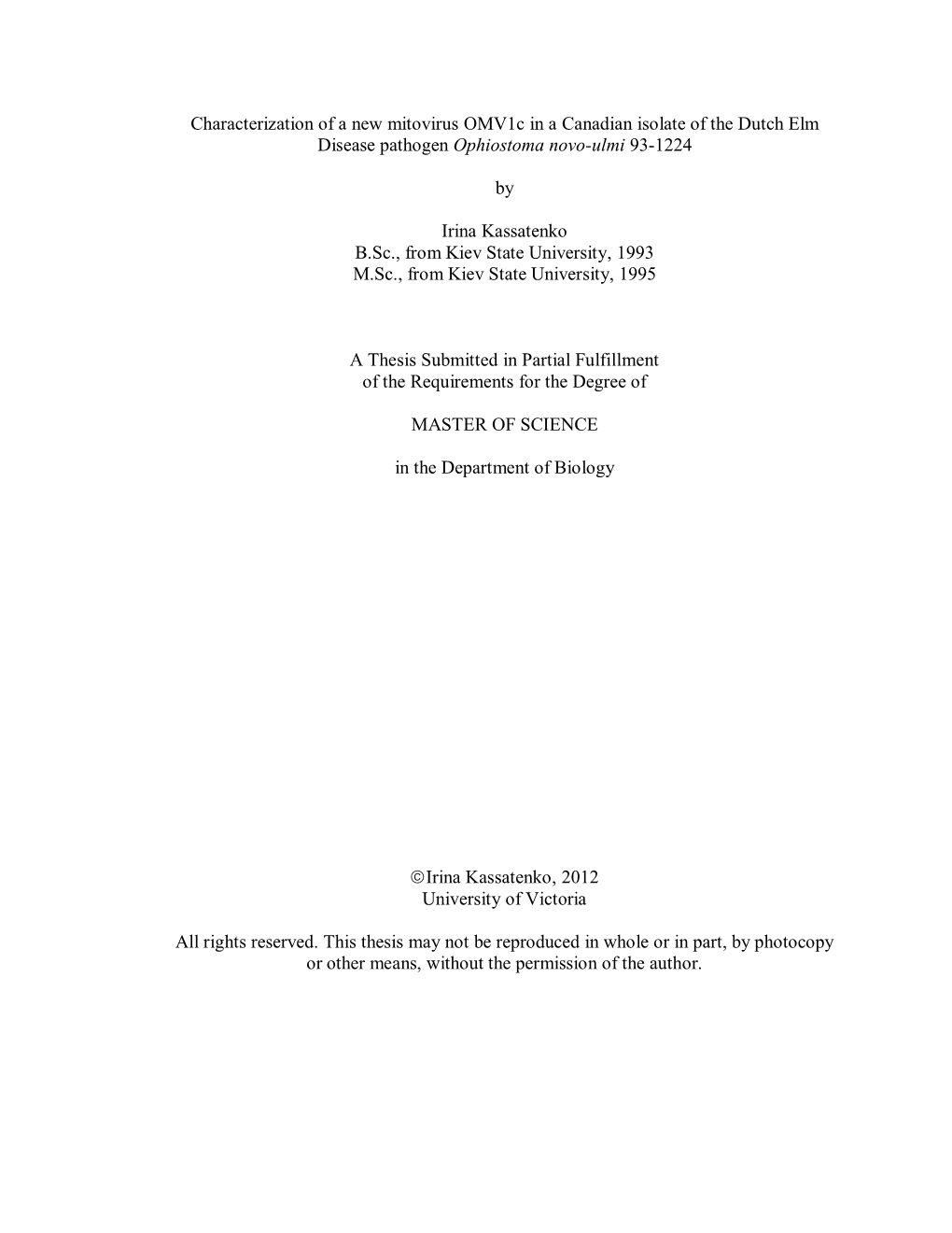 Uvic Thesis Template