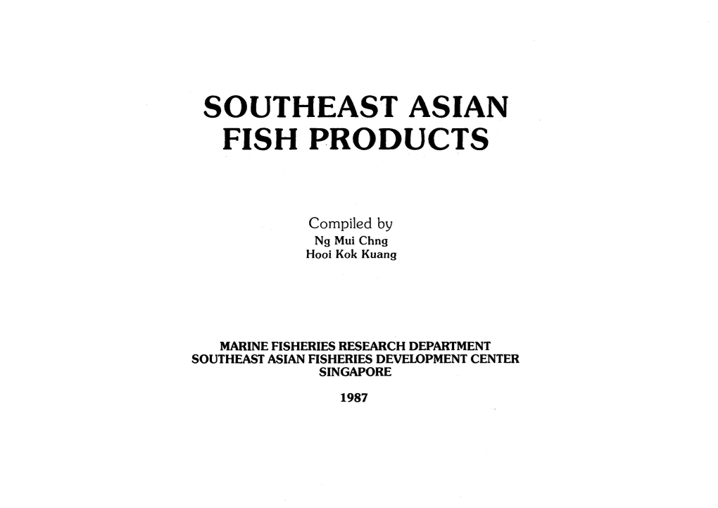 Southeast Asian Fish Products