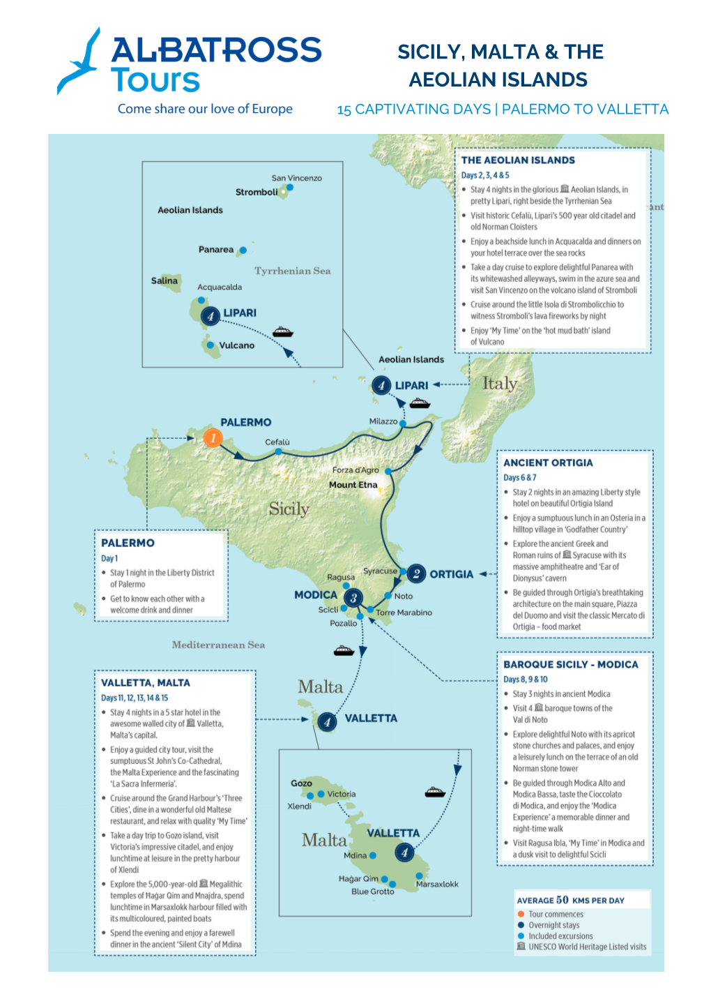 Sicily, Malta & Aeolian Islands