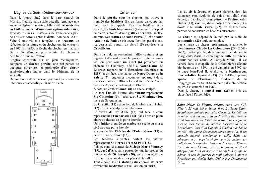 L'église De Saint-Didier-Sur-Arroux Intérieur