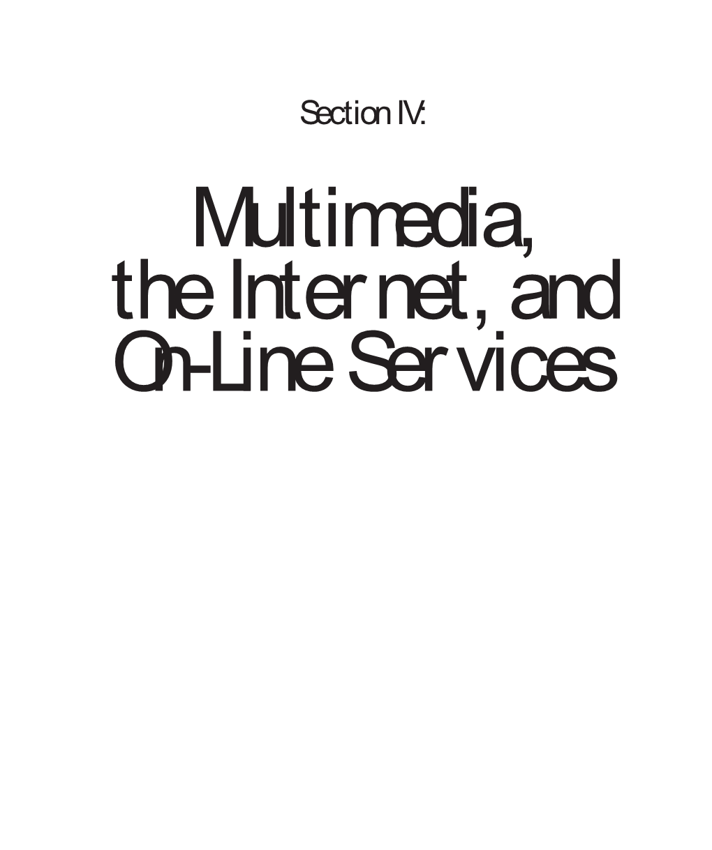 Multimedia, Internet, On-Line