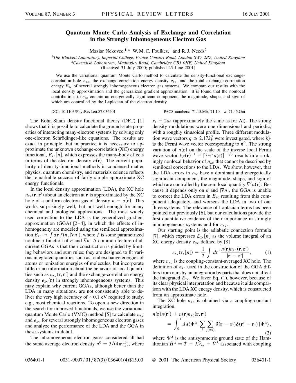 Quantum Monte Carlo Analysis of Exchange and Correlation in the Strongly Inhomogeneous Electron Gas