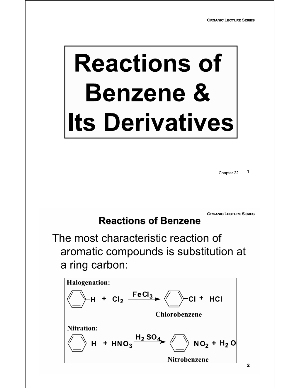 Reactions of Benzene & Its Derivatives