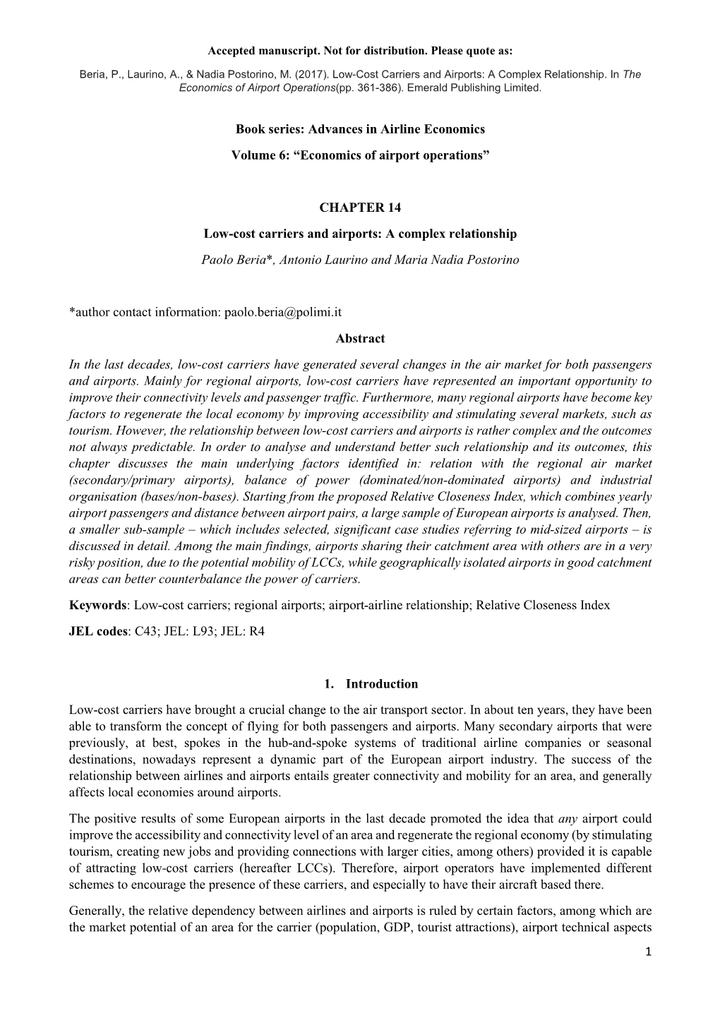 Economics of Airport Operations(Pp