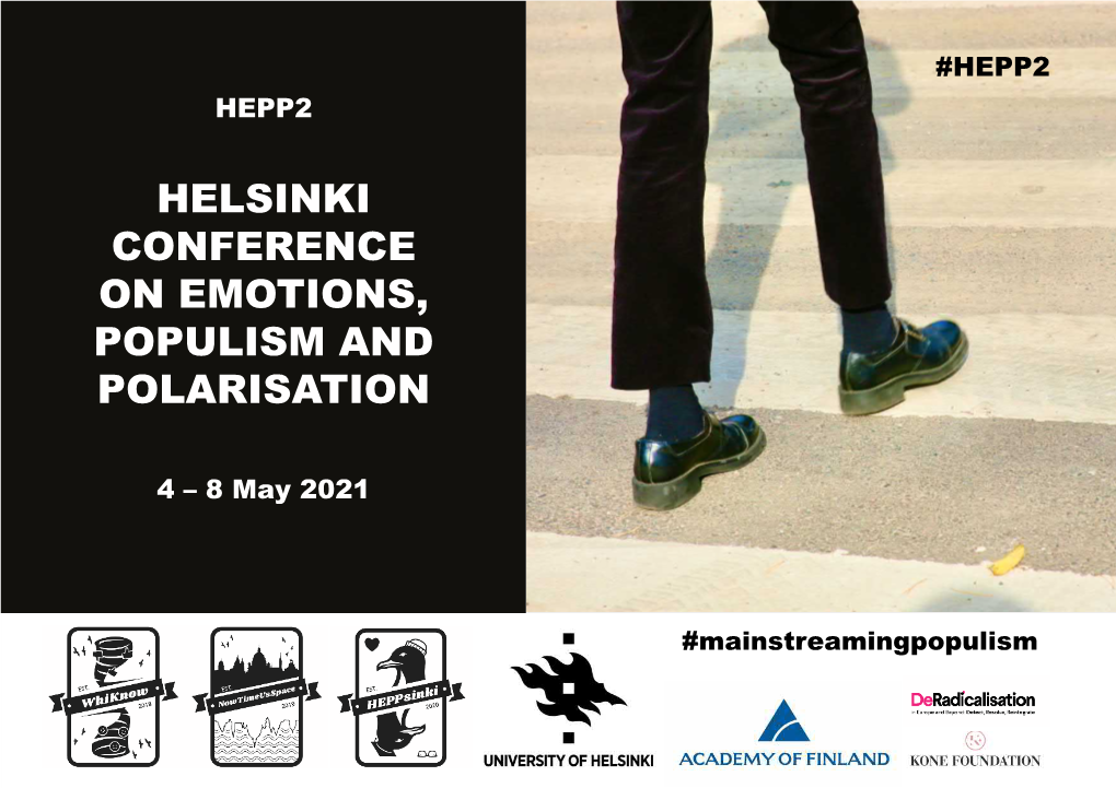 Helsinki Conference on Emotions, Populism and Polarisation