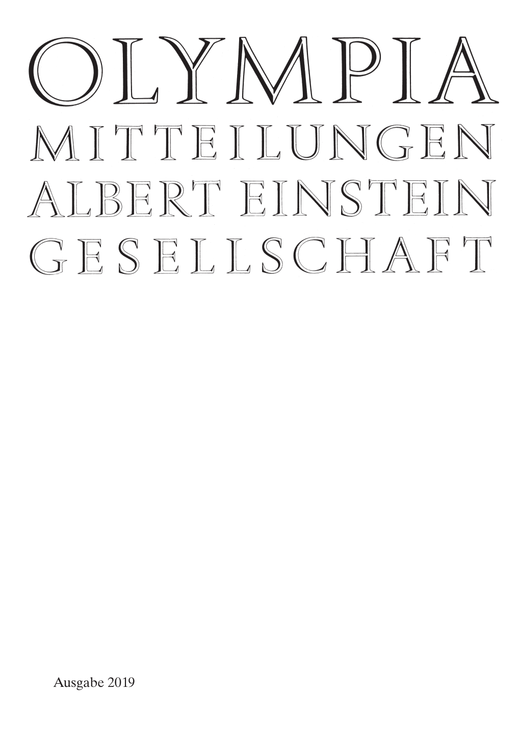 Ausgabe 2019 Inhaltsverzeichnis